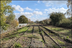 Portishead new station site Nov 2025 – from Quays Av. looking towards Bristol