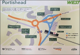 Basic representation of the road layout changes coming in Portishead
