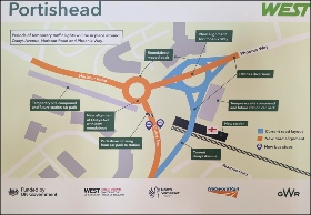 Basic representation of the road layout changes coming in Portishead